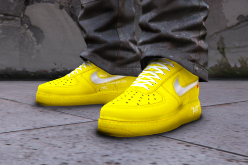 2021 Nike Air Force 1 Low X Off-White University Gold