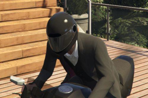 Always Black Helmet on Motorcycles