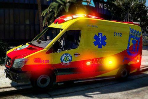 Ambulancia Mercedes Sprinter SAMUR Madrid [ELS | REPLACE | REAL LEDS]