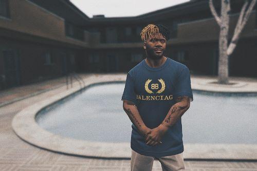 BALENCIAGA® NAVY BB CROWN LOGO T-SHIRT