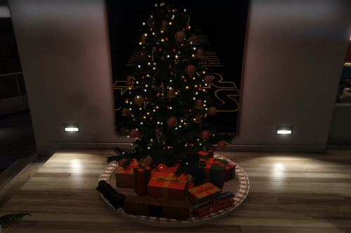 Animated Kitsune Christmas Tree Train