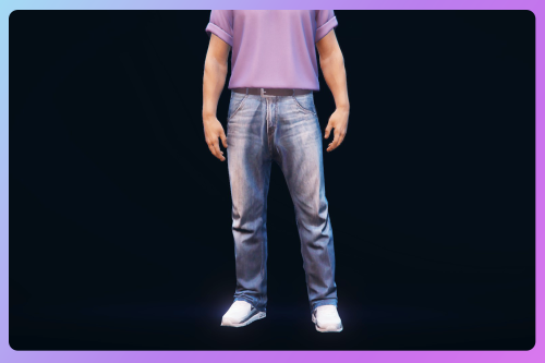 Loose jeans with belt for MP Male