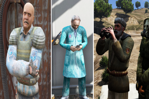 S.T.A.L.K.E.R. - Lebedev, Forester, Sakharov - Three Old men  [Addon-Ped]