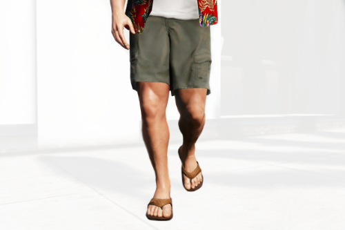 Updated Shorts + Flip Flops for Michael