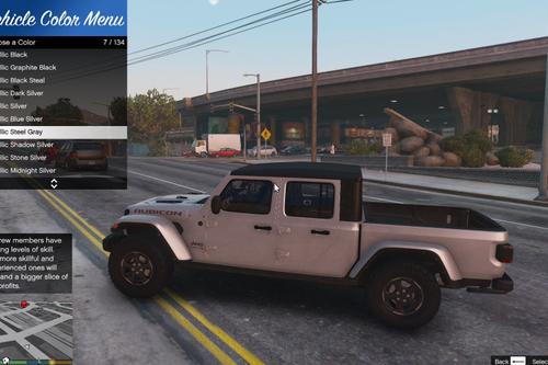 Vehicle Color Menu